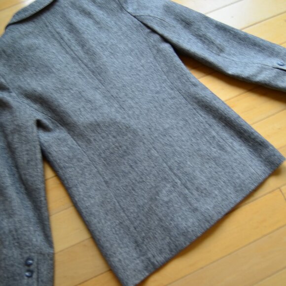 Pendleton Vintage Gray Wool Herringbone Preppy Academia Blazer Jacket Size 2 - Picture 12 of 15